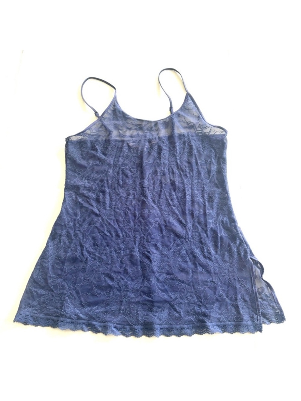 Victoria’s Secret Vintage Stretch Lace Purple body hugging nightie dress size M